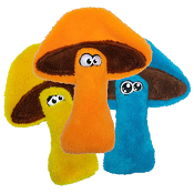 Cycledog Duraplush Mushroom Dog Toy